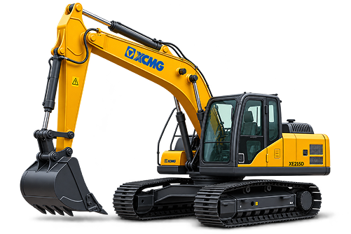 Yellow XCMG hydraulic excavator