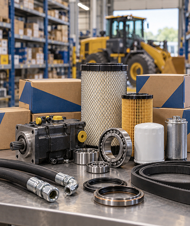 Genuine XCMG filters, bearings, hoses, and replacement parts